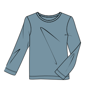 Moldes de confeccion para NENAS Remeras Camiseta Pajama 9001